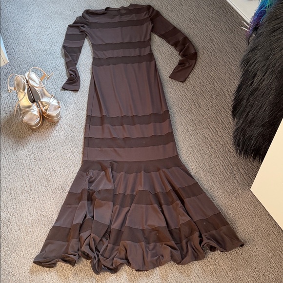 Revolve Norma Kamali Mesh-paneled stretch jersey and mesh gown Small - Picture 5 of 5